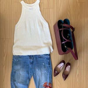 women shoulder-baring knit sweater by lauren ralph